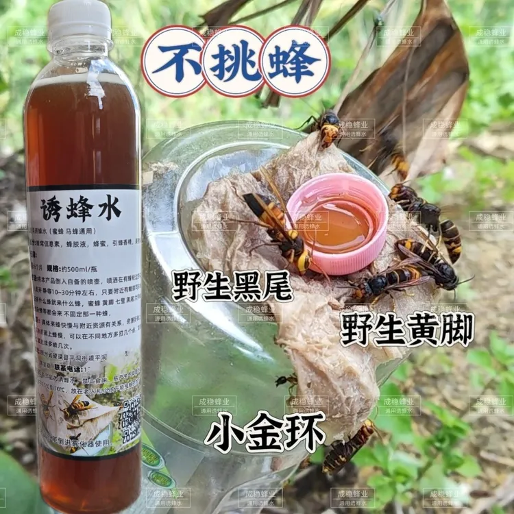 通用诱蜂水胡蜂蜜蜂黄脚七里黑尾诱蜂水胡蜂马蜂通用