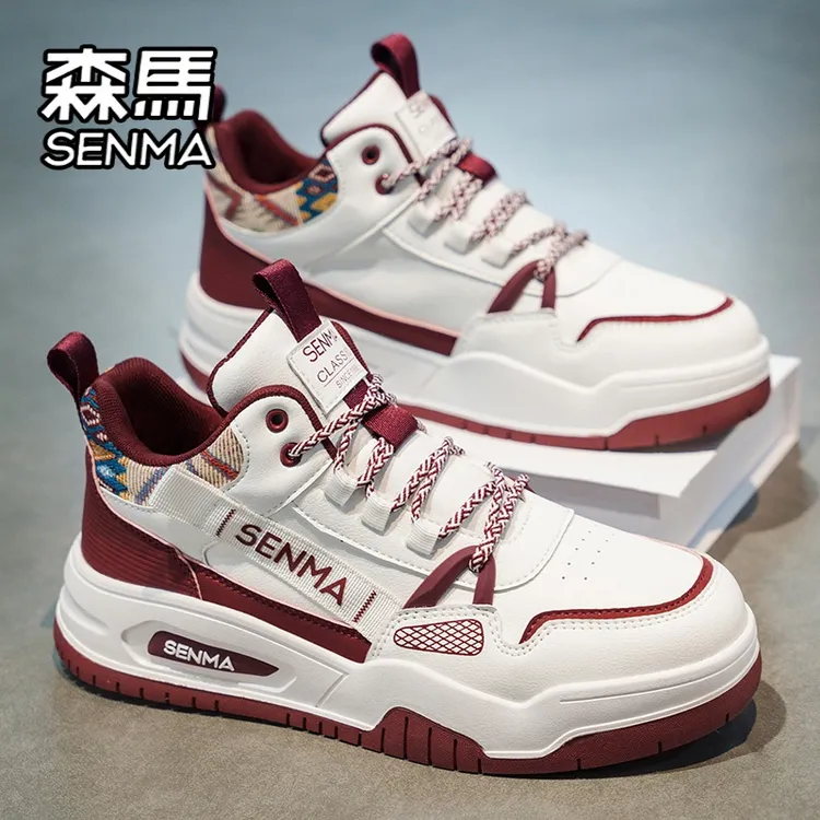 森马高帮鞋男2025新款冬季潮流百搭休闲板鞋厚底增高运动小白潮鞋商品图