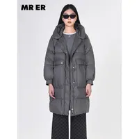 【小余专属】冬季加厚中长款大毛领连帽羽绒服R4D01334