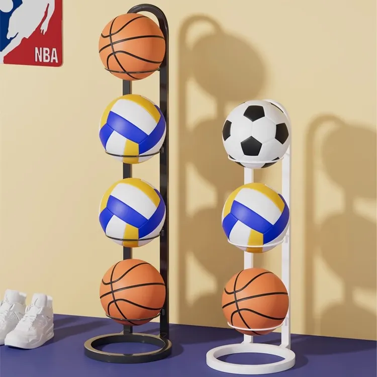 收纳架简易篮球置物架客厅室内家庭运动器材落地折叠足球摆放架子