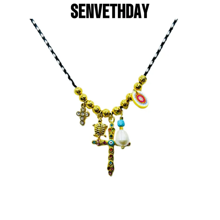 Senveth Day 铜合金项链 十字架项链时尚个性气质首饰时尚小众