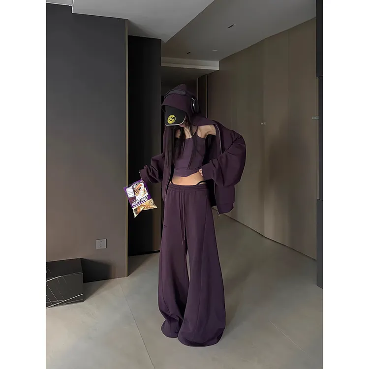 时尚套装女宽松卫衣外套阔腿裤子套装81630+81631