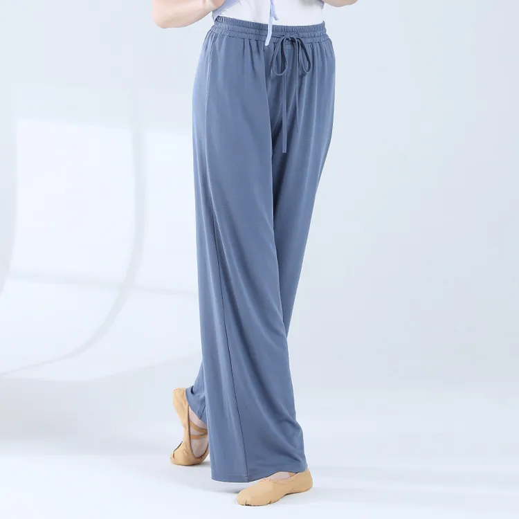 舒适百搭透气舞蹈裤宽松铜氨丝集训练功裤高腰阔腿裤