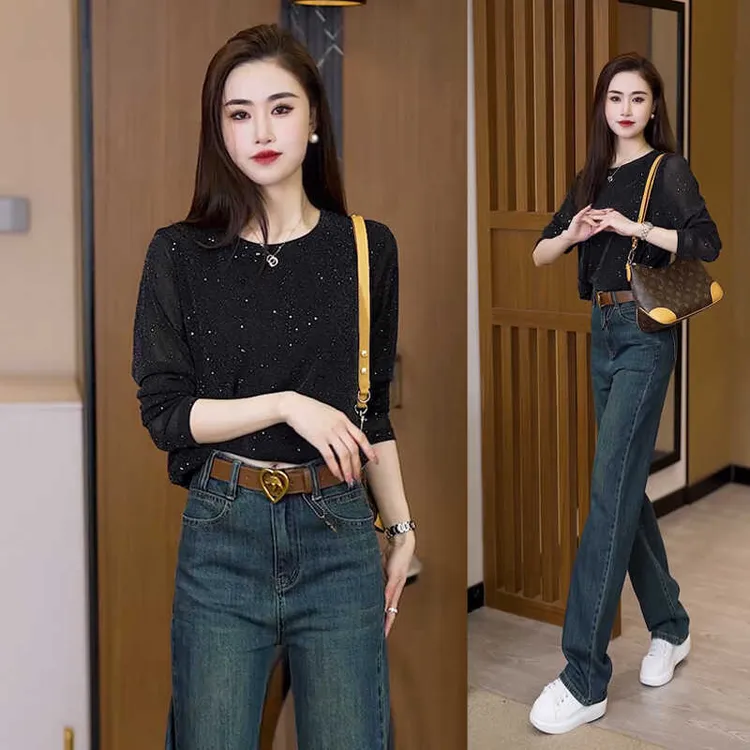 洋气小衫2025春季新款通勤装时尚靓丽气质女神范纯色长袖显瘦上衣