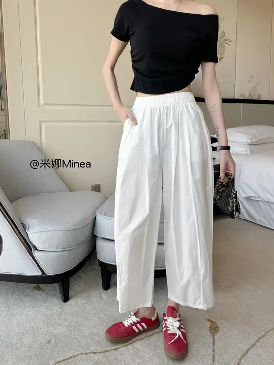 韩版夏款纯棉25新款鸡蛋家气球裤显瘦休闲九分裤