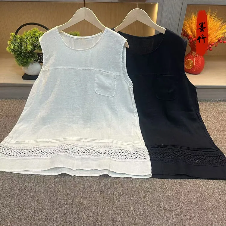 【69864】新中式中国风高定气质时尚女士中长款日常文艺苎麻上衣