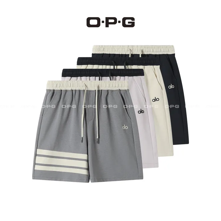 遥发服装【设计感刺绣撞色休闲五分裤】夏季情侣百搭休闲短裤81751