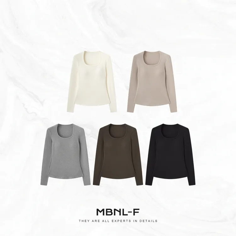 MBNL-F“抑菌打底” 山羊绒混纺保暖打底（含胸垫） 秦磊XM-XSY6593