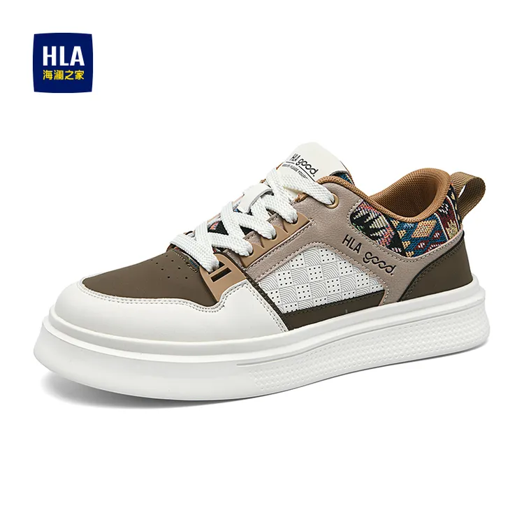 HLA/海澜之家男鞋潮流透气百搭小白潮鞋男士男款舒适低帮休闲板鞋