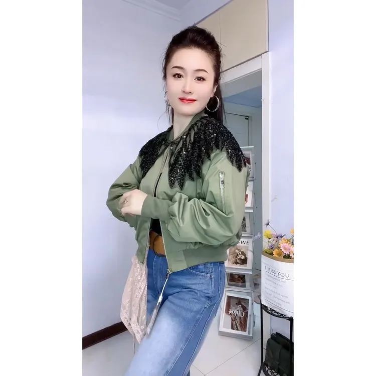 时尚轻奢女士短款上衣98821春季最新款气质潮流高档洋气正品女装-