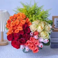 【基地优选】粉玫瑰+红玫瑰+香槟玫瑰+多头玫瑰+配草 云南昆明直发