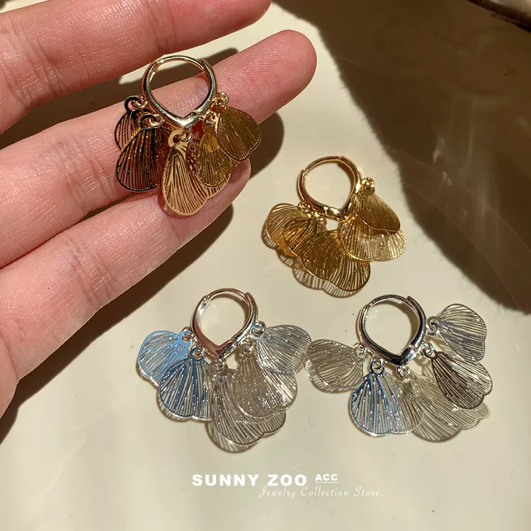 铜合金耳饰  如风有信 超灵动镂空蝶翼流苏耳环高级感复古小众