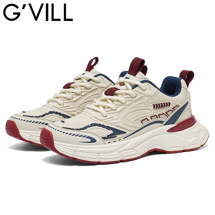 G’VILL/贵之步百搭厚底增高老爹鞋时尚耐磨潮流男士防滑户外