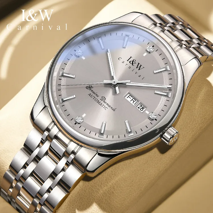 【天然真钻】瑞士纵横四海时尚纪念腕表手表男全自动机械表高颜值