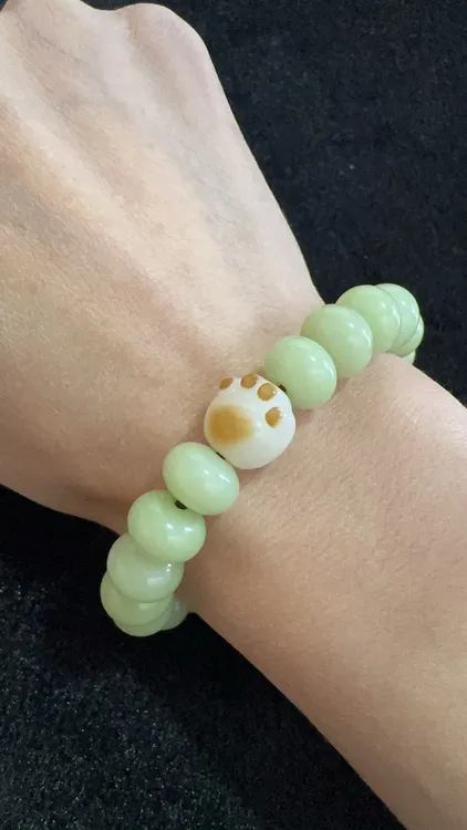 非金属木质手链 绿菩提猫爪菩提子单圈串珠