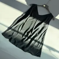 新大象灰重磅真丝100%桑蚕丝软糯面膜肤感背心H90133