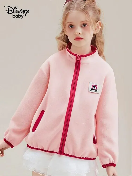 迪士尼女童摇粒绒外套2025新款秋冬装中大童儿童女孩保暖内胆上衣