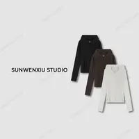 swx studio3店 “暴瘦帽衫”天丝羊毛巨显瘦遮肉拉链款连帽小衫