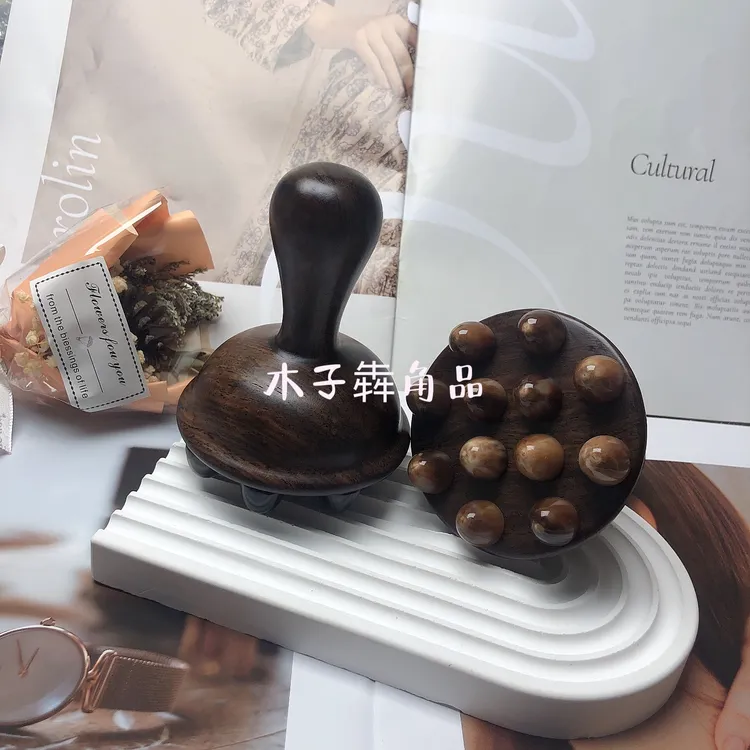 牦牛角大铃铛大号揉腹部腿部带脉全身通用刮痧按摩梳手工复古工具