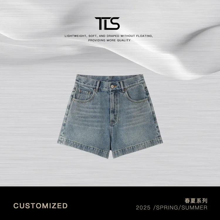 TT【丹宁短裤】100%棉高腰复古百搭牛仔短裤TT-11NZ25144