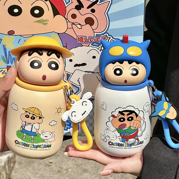 蜡笔小新保温杯女卡通小巧迷你316不锈钢直饮便携儿童保冰水杯子