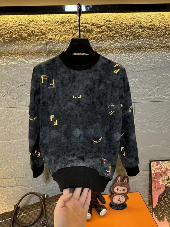 【高姐】25秋款新款男士加绒百搭长袖休闲圆领卫衣潮流时尚卫衣9188