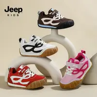 jeep吉普童鞋女童运动阿甘鞋2025秋季新款软底防滑轻便魔术贴跑鞋