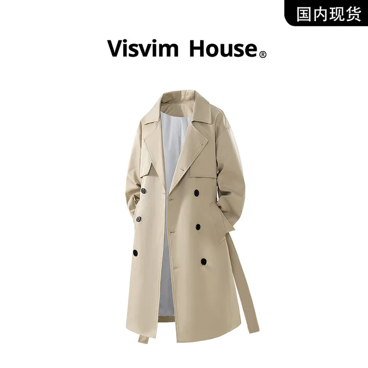 【品牌现货撤柜】VISVIM HOUSE春秋新款英伦风衣男中长款休闲外套