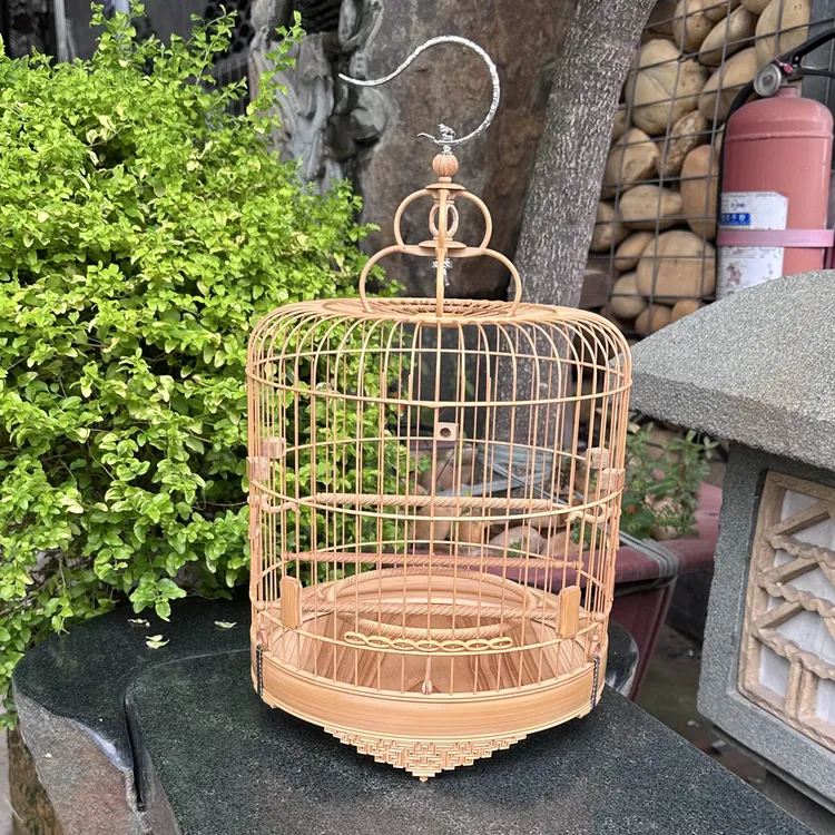 广笼52条绣眼笼.正装原色黄金竹.陈荣作品