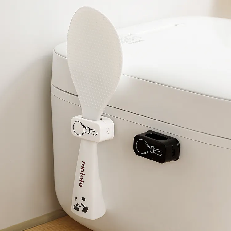 粘贴式磁吸饭勺收纳架厨房壁挂打饭瓢置物架电饭煲勺子架饭铲挂架