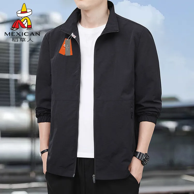 Mexican/稻草人男士春秋季外套休闲百搭宽松薄款运动免烫防风夹克