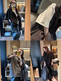 【BORAKOO】简约三色设计做旧破洞T恤