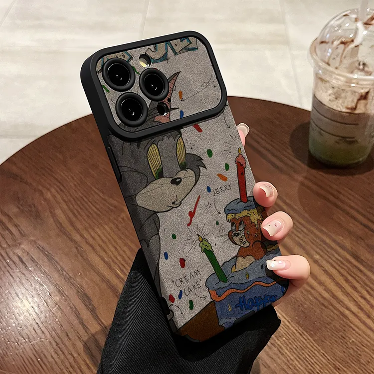 猫和老鼠适用苹果17pro新款iPhone17防摔手机壳16翻毛皮硅胶X外壳