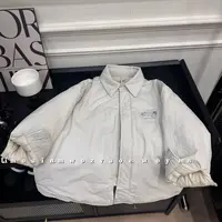 男童时尚翻领棉服儿童2025年冬季新款男女童简约百搭休闲潮流棉衣