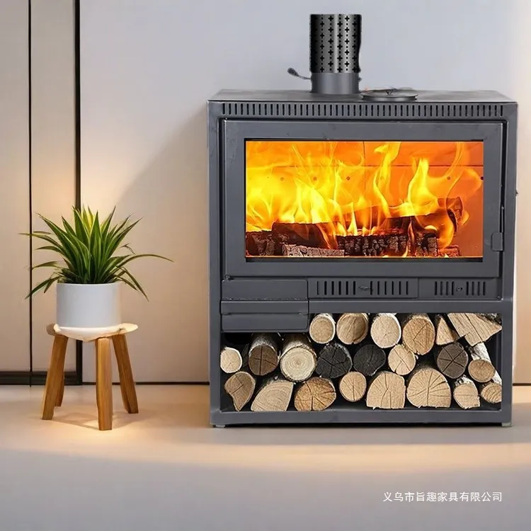 真火壁炉燃木柴火取暖炉民宿别墅冬天家用室内农村烧柴欧式火炉