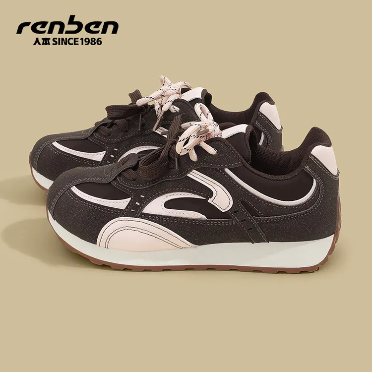 人本官方旗舰店2025保暖厚款低跟冬季时尚运动鞋女款女鞋阿甘鞋潮