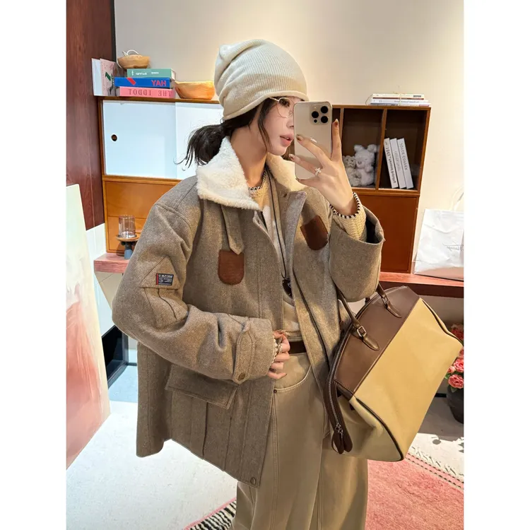 PCNY丨不理理「雾岭航迹」毛毛领羊毛保暖毛呢外套