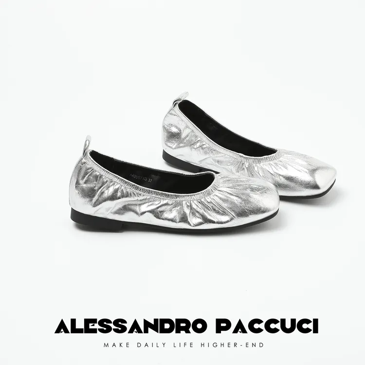 AP洛哥42057XD【翩舞】柔软羊皮纯色褶皱工艺舒适气质芭蕾舞单鞋