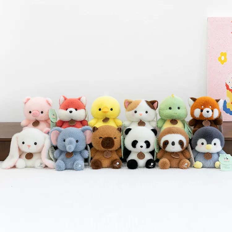 萌物小动物香墩墩乐园系列兔子浣熊公仔玩偶送闺蜜精致礼物礼品