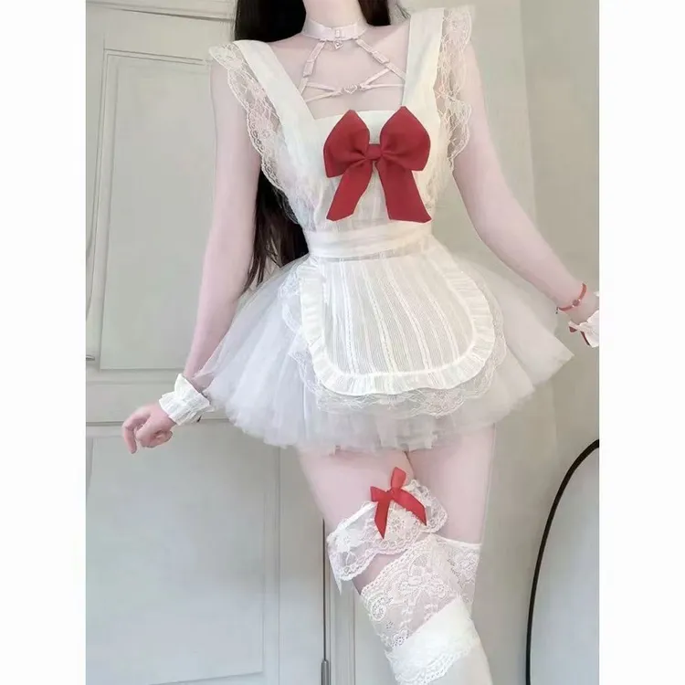 【野衣】大码80-170斤！日系萝莉风软妹甜美辣妹蝴蝶结纯欲风睡裙女