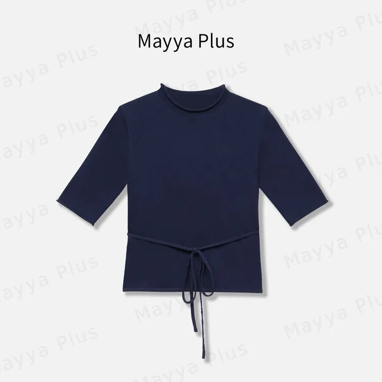【卡罗拉】Mayya Plus麦芽定制秋季百搭显瘦中袖T恤上衣女32536583