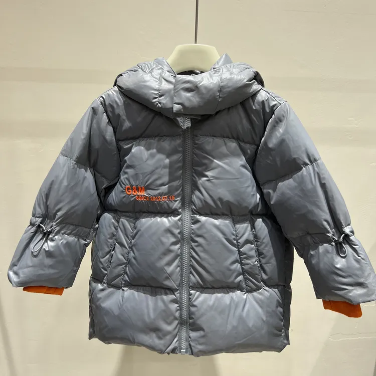 象桃儿童冬季中大童羽绒服秋冬中长款休闲风韩版外套