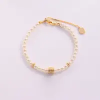 【魏来意】镀K金 香槟金手串-4mm 13+3cm
