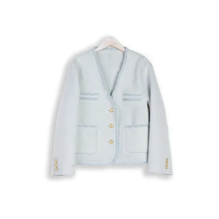 2025春装早春短款小香风双面羊毛大衣8881