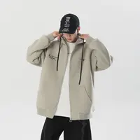 秋季开衫卫衣青少年潮流时尚简约百搭休闲连帽宽松长袖针织外套