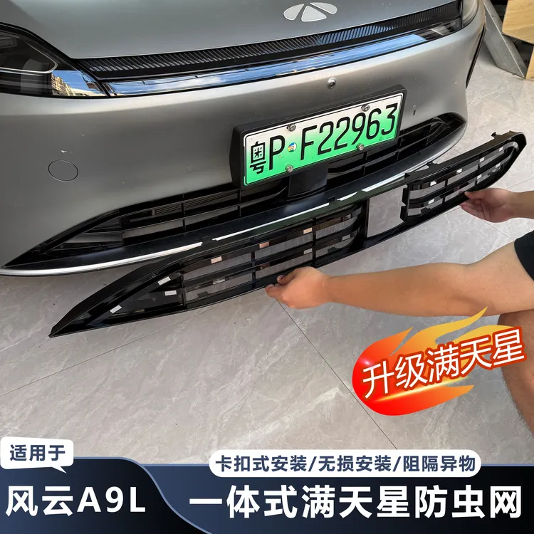 适用于25款风云A9L满天星防虫网前脸中网防护网水箱进气口保护罩
