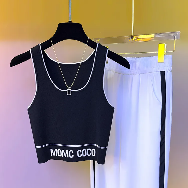 【MOMCCOCO】针织吊带小香风背心女夏季冰丝短款内搭外穿辣妹上衣