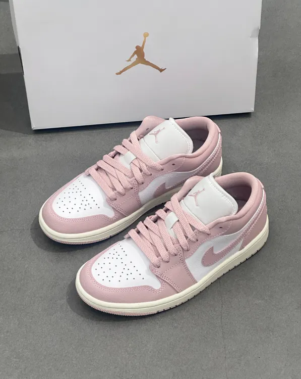 Nike Air Jordan 1 Low AJ1粉白色低帮休闲百搭板鞋女款官方正品