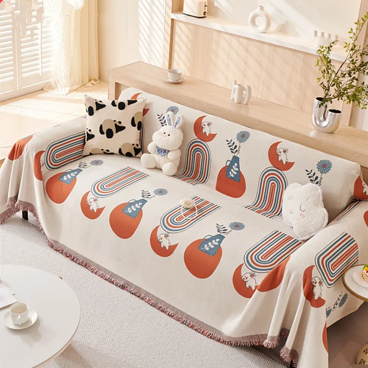 加厚雪尼尔四季通用全盖沙发盖布懒人一片式沙发套罩客厅沙发巾