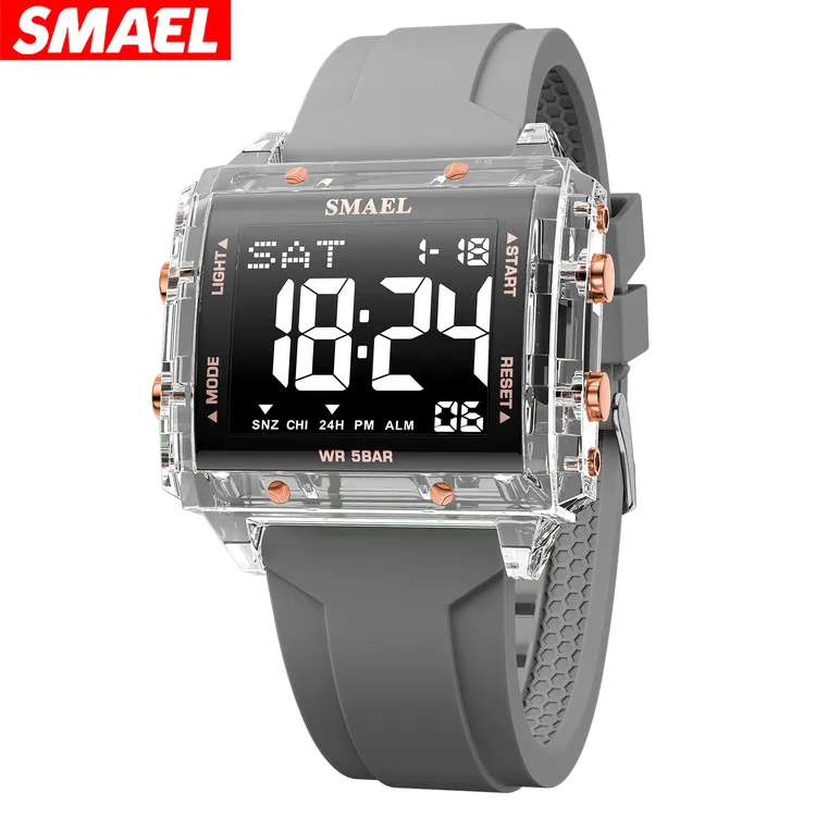 SMAEL8128高颜值小众轻奢防水电子手表适合初高中学生情侣款时尚商品图